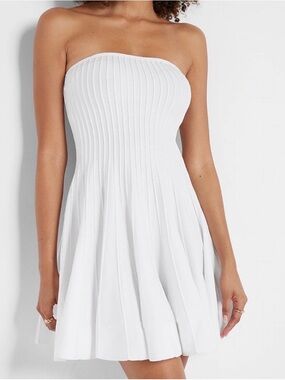 Express Strapless sweater ribbed mini dress XS